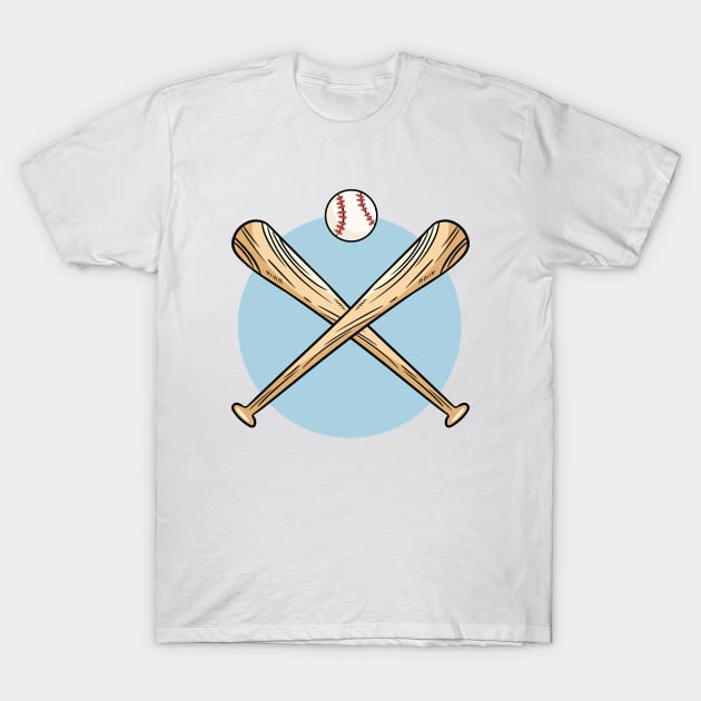 Baseball Bats and Ball T-Shirt by oixxoart